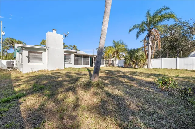 a view of house with backyard
