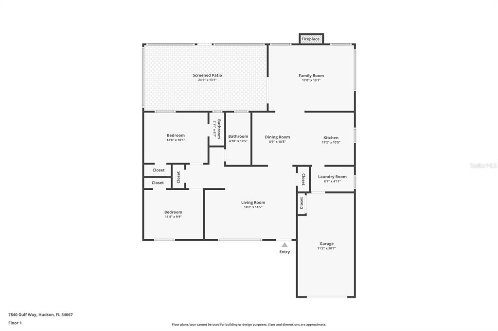 7840 Gulf Way Hudson, FL 34667 - Photo 44 of 44 a picture of a floor plan