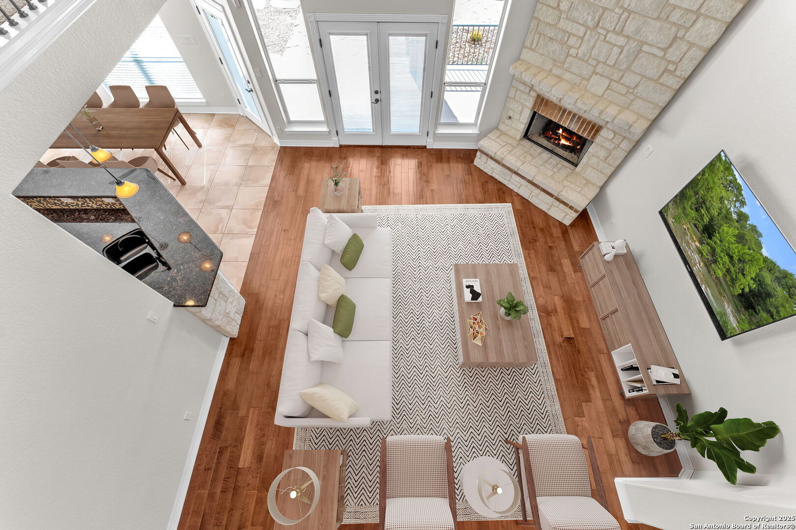 732 Private Road 1712 Mico, TX 78056 - Photo 12 of 50 a living room with furniture and a flat screen tv