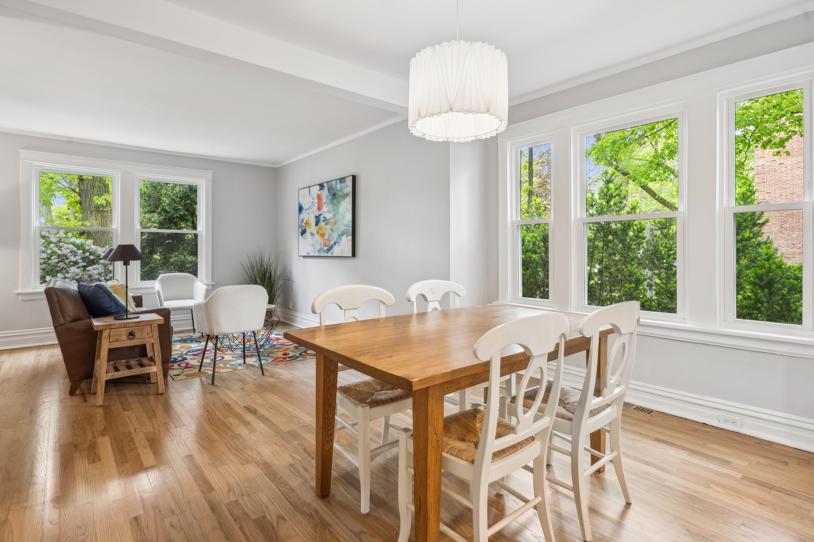 2429 Central Street Evanston, IL 60201 - Photo 11 of 34 a view of a dining room with furniture window and outside view