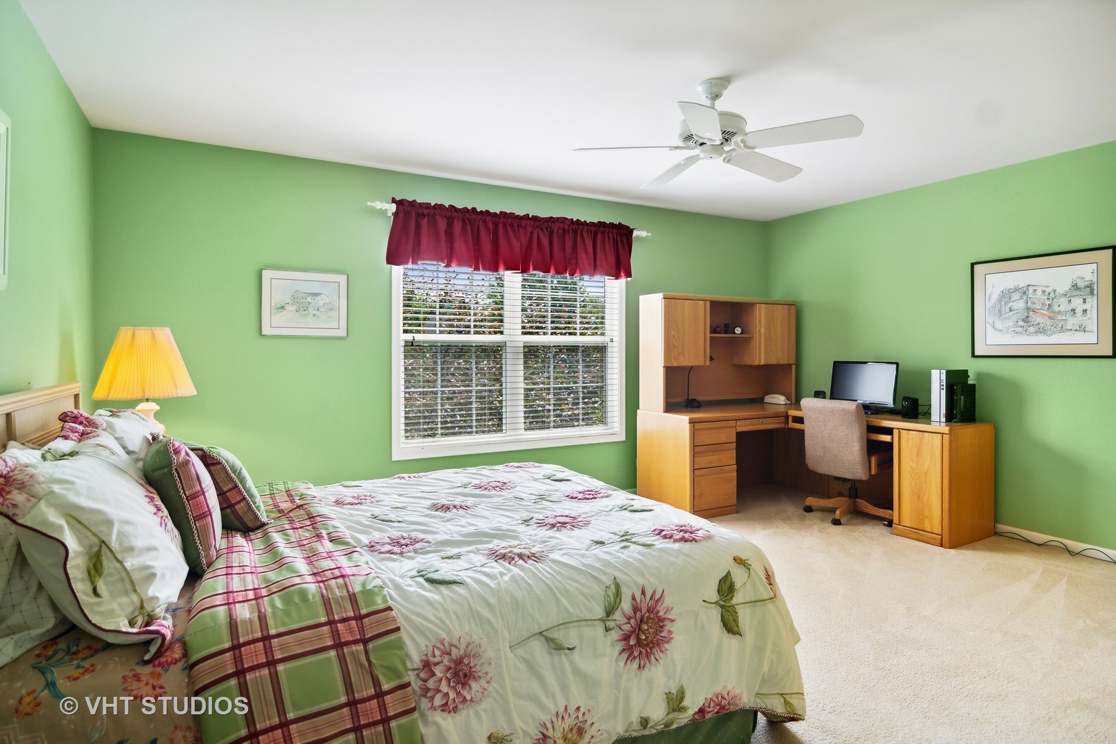 716 Fieldstone Court Inverness, IL 60010 - Photo 17 of 25 a bedroom with a bed and a chandelier