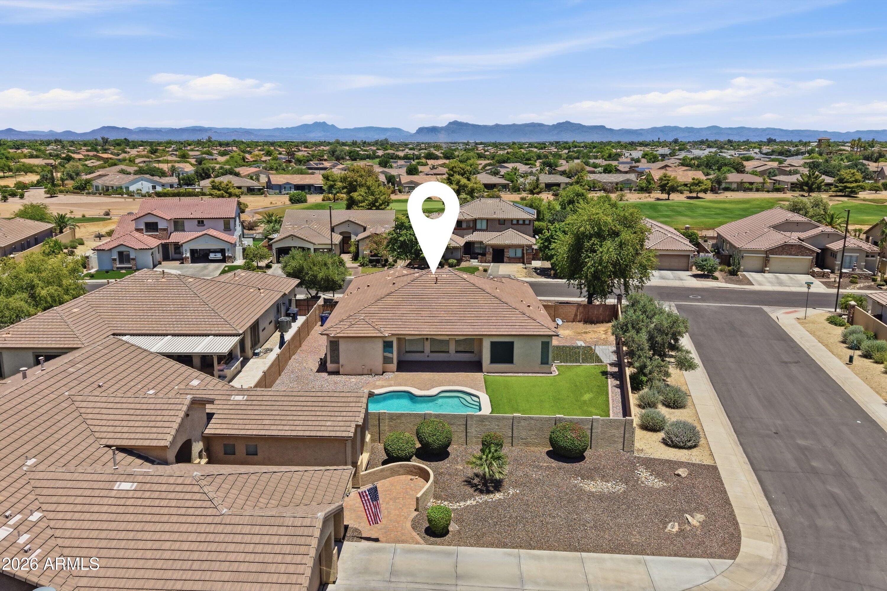 6758 Rachael Way Gilbert, AZ 85298 - Photo 30 of 32 Aerial Back