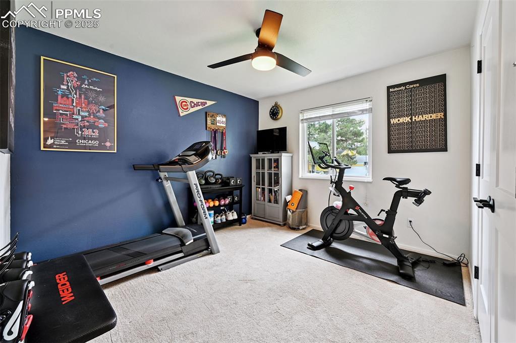 5139 Villa Circle Colorado Springs, CO 80918 - Photo 24 of 40 a view of a room with gym equipment