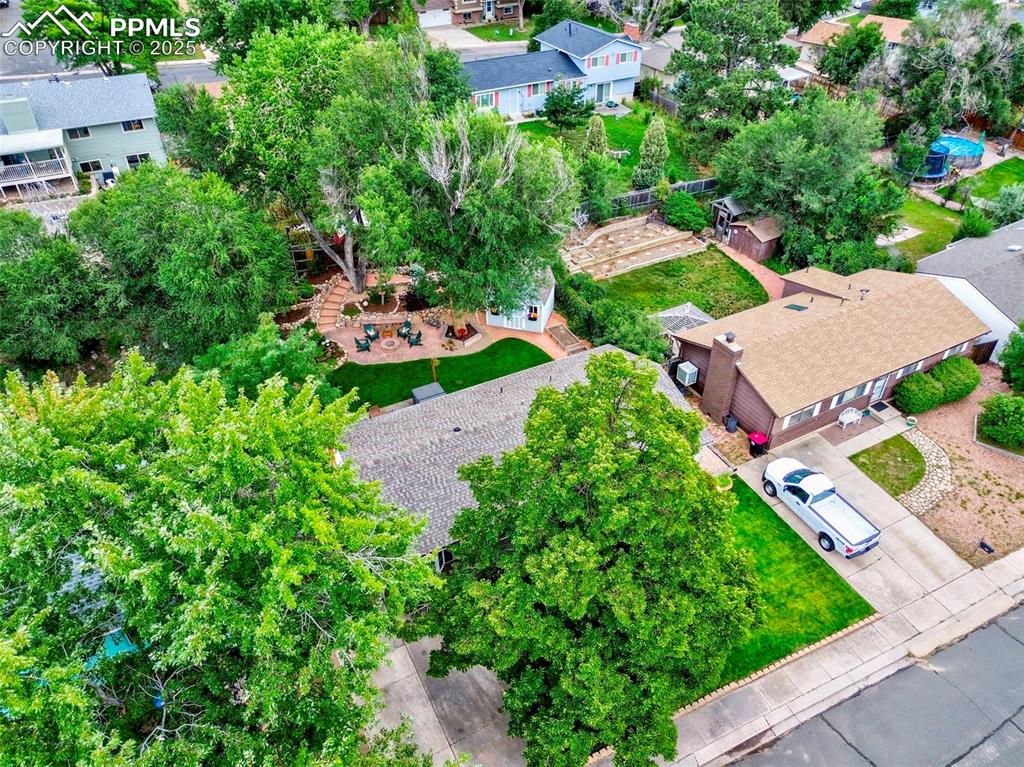 5139 Villa Circle Colorado Springs, CO 80918 - Photo 35 of 40 an aerial view of a house with an outdoor space