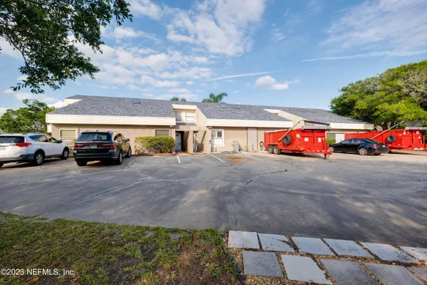 a view of a house with a patio