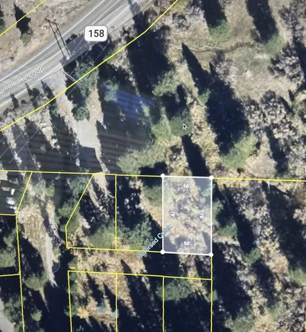 an aerial view of house with yard