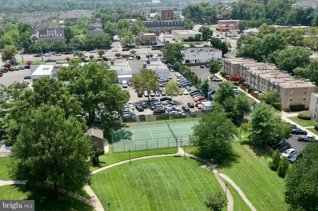 an aerial view of house with yard