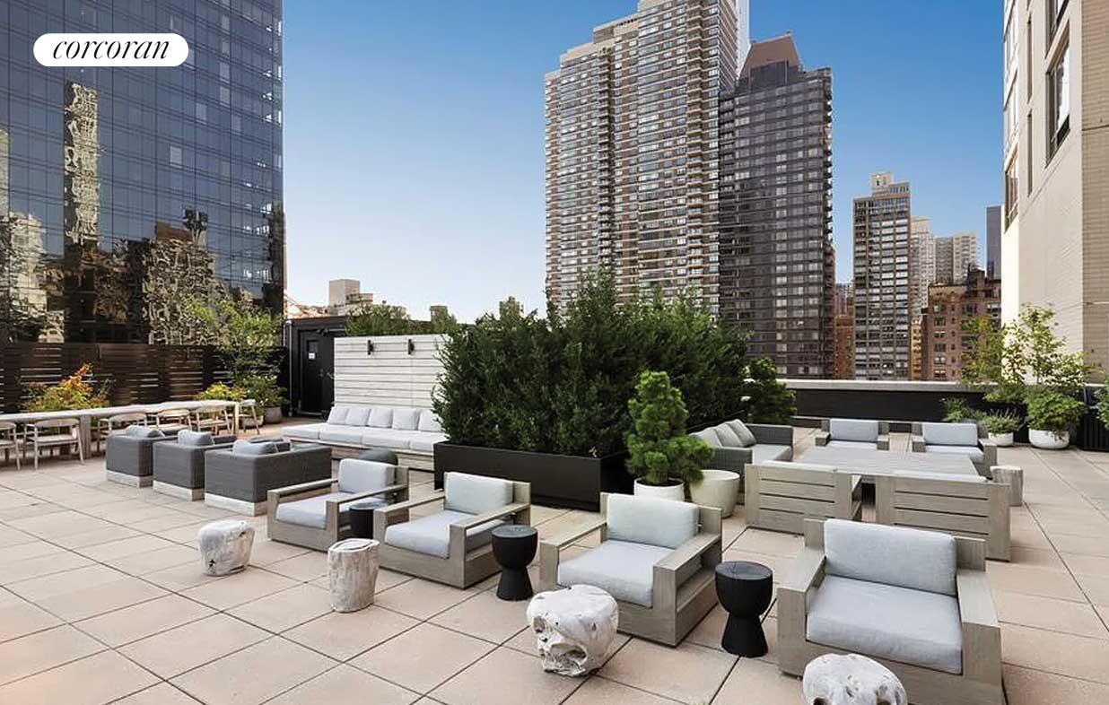 401 East 60th Street, Unit 8F Manhattan, NY 10022 - Photo 6 of 15 a view of terrace with seating space and outdoor seating