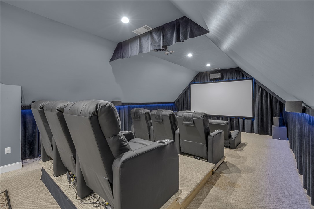 233 Bowen Drive Anderson, SC 29621 - Photo 30 of 50 What a great feature, not seen in many homes.This cozy home theater provides an immersive entertainment experience for all to enjoy. It also has a full bath.