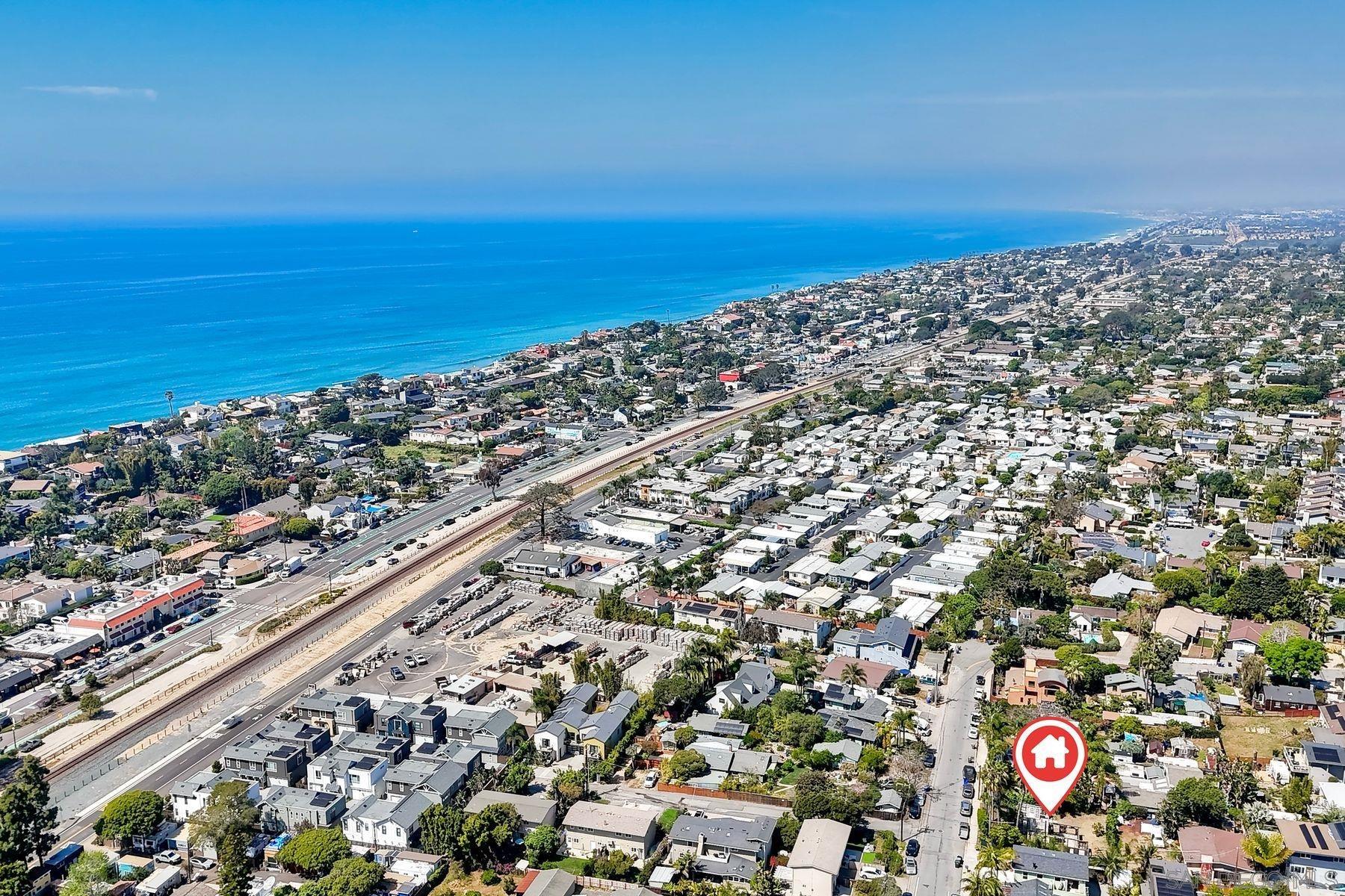 569 Hermes Avenue Encinitas, CA 92024 - Photo 13 of 16 an aerial view of beach and ocean