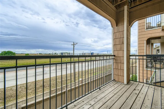 a view of balcony with city view