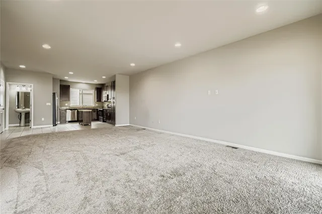 a view of kitchen and a window