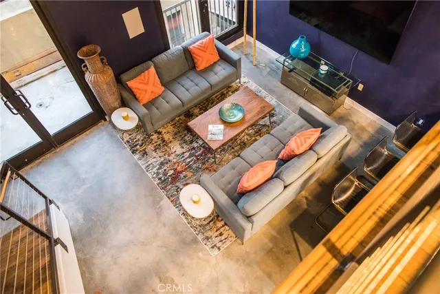 view of a couch in a balcony