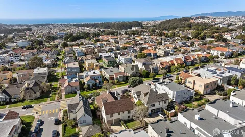 an aerial view of a city