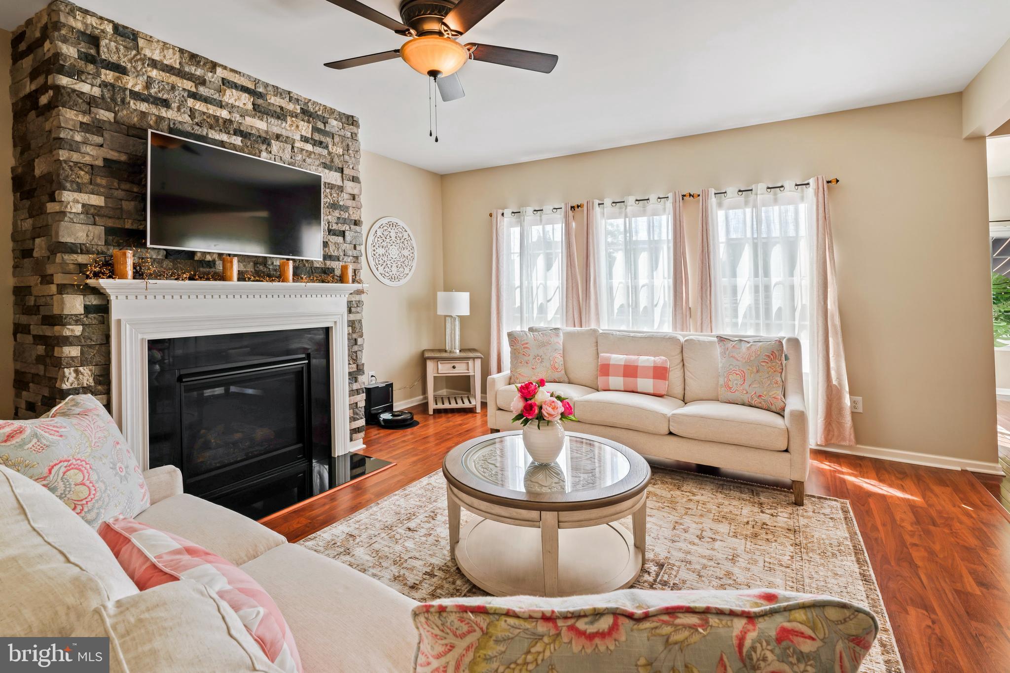 3 Buckeye Road Swedesboro, NJ 08085 - Photo 4 of 34 Sunny Great Room with stacked stone gas fireplace
