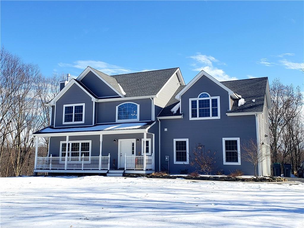 a front view of residential houses