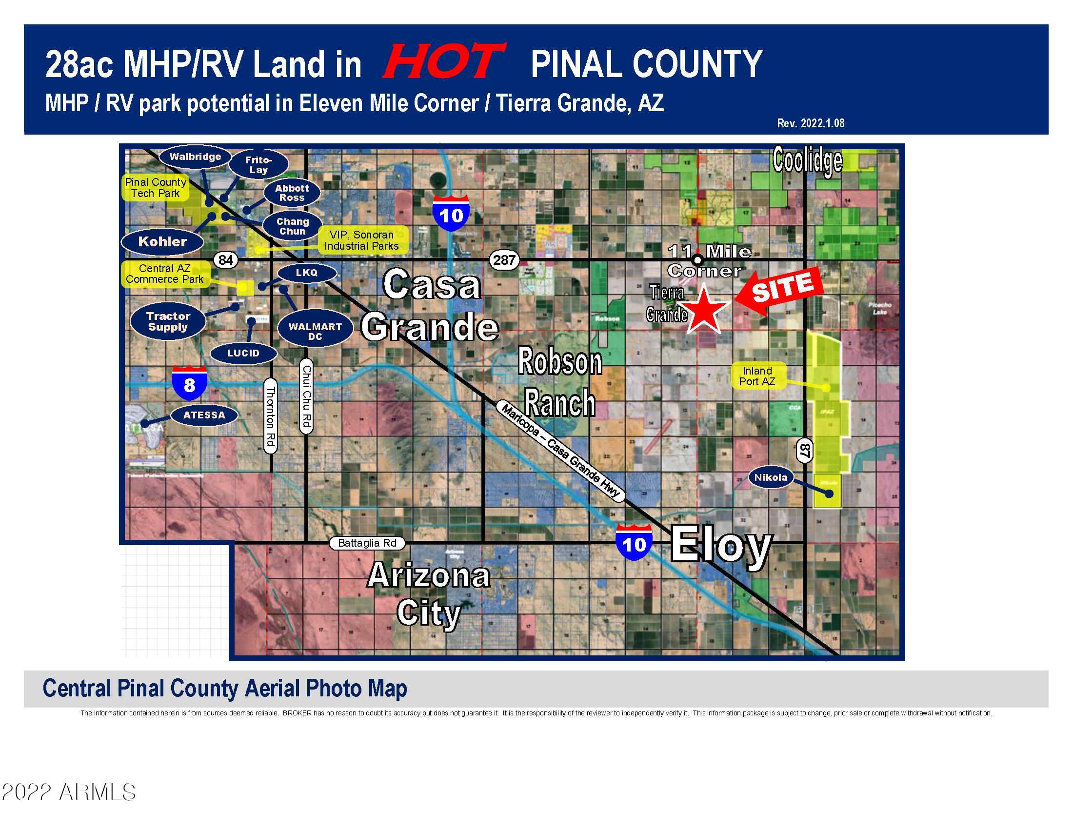 Pinal County Parcel Map 0 East Of Sec 11 Mile Cnr Rd Sunscape Way Casa Grande Az 85194 Compass