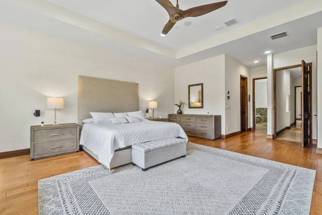 a outdoor space with patio couch and wooden floor