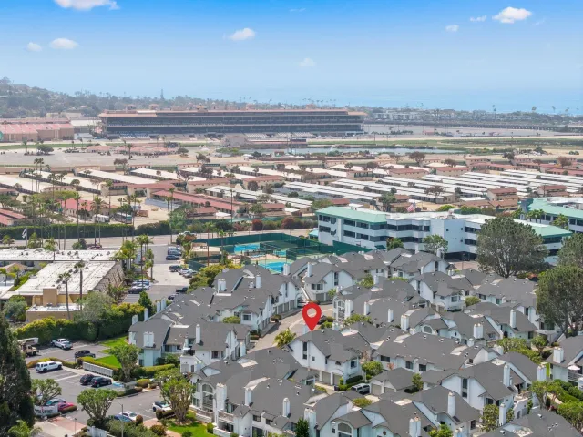 an aerial view of multiple house