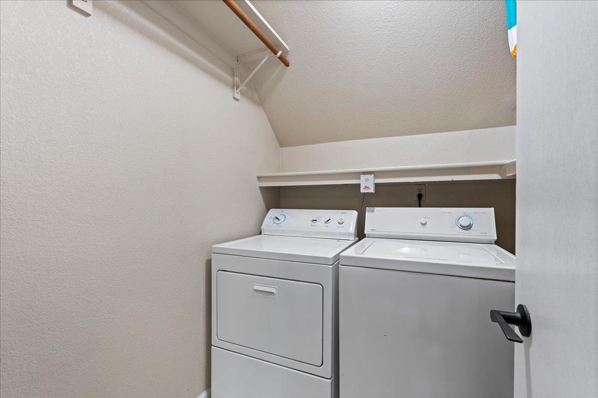 5360 Pine Ridge Drive Grizzly Flats, CA 95636 - Photo 27 of 36 a utility room with dryer and washer