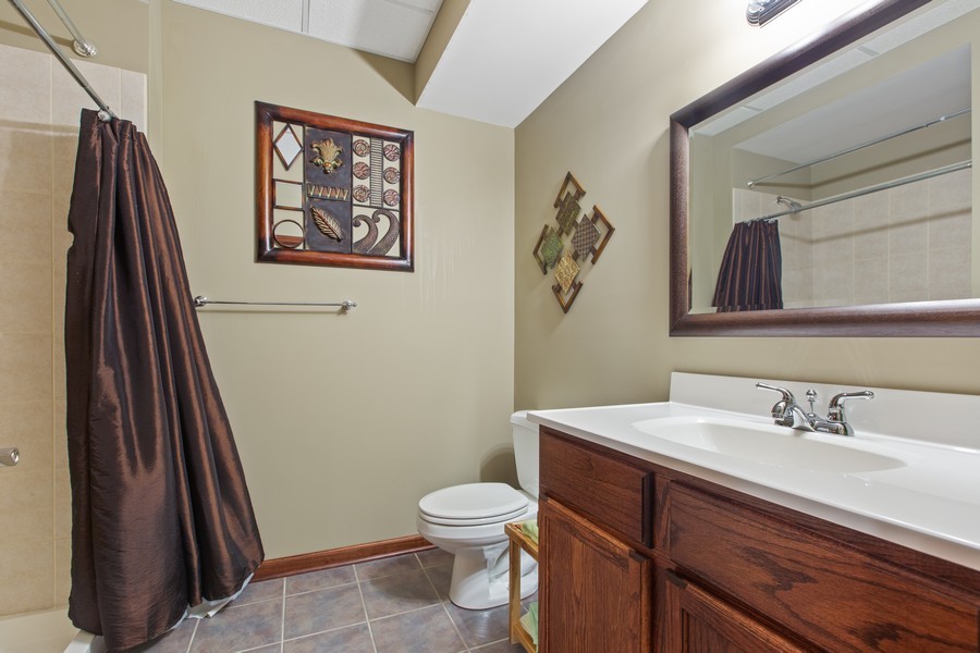1 Walnut Lane Sugar Grove, IL 60554 - Photo 26 of 35 a bathroom with a sink a toilet and a mirror