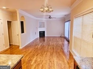 a view of livingroom with hardwood floor and window