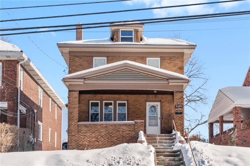 a front view of a house