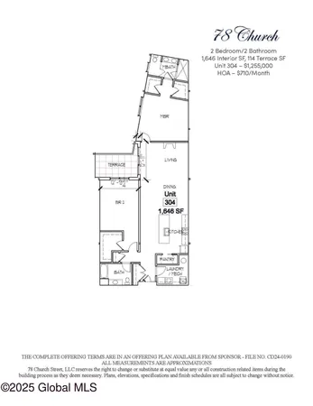 $1,255,000 | 78 Church Street, Unit 304, Saratoga Springs, NY 12866