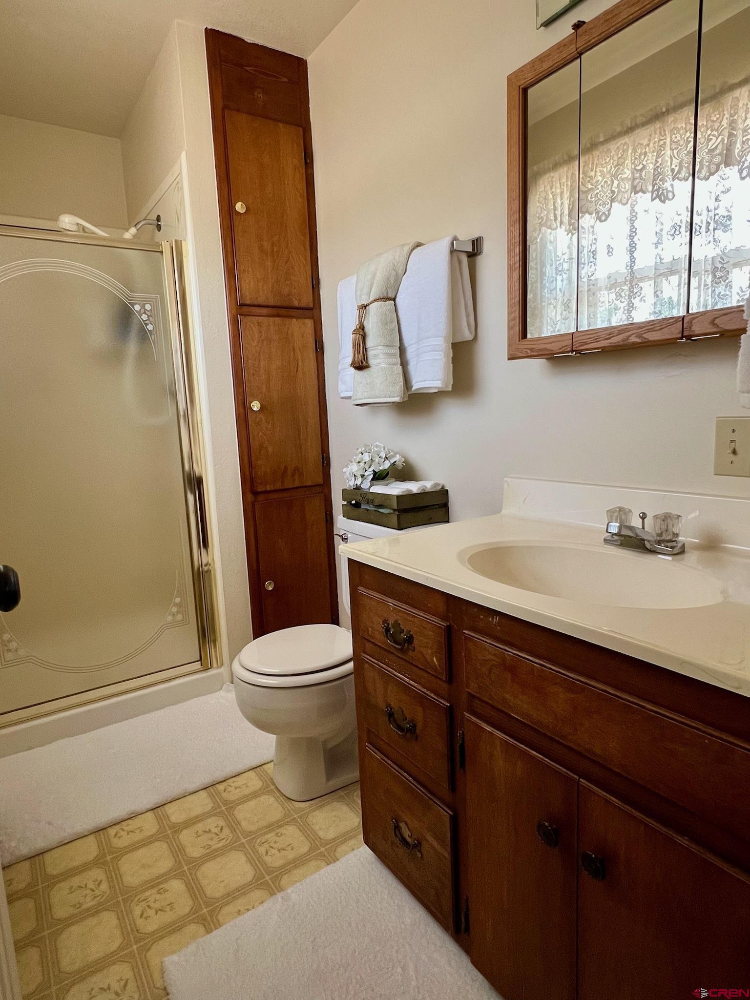 485 1740th Road Delta, CO 81416 - Photo 25 of 37 a bathroom with a sink a toilet and shower