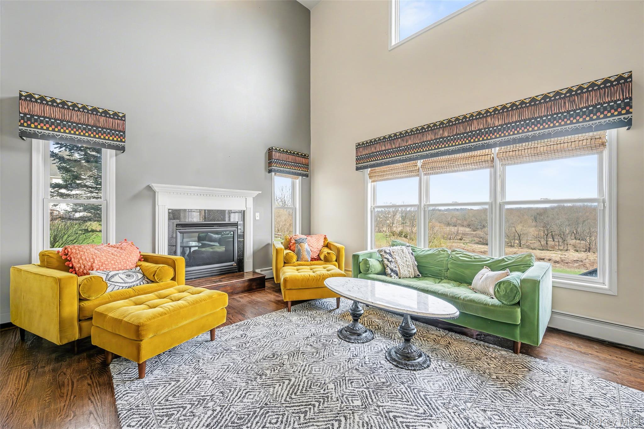 67 Liberty Corners Road Pine Island, NY 10969 - Photo 10 of 42 a living room with furniture and a fireplace