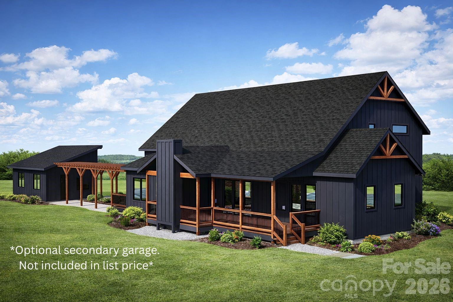 25 Emory Paige Road Weaverville, NC 28787 - Photo 17 of 20 a view of a house with a yard and sitting area