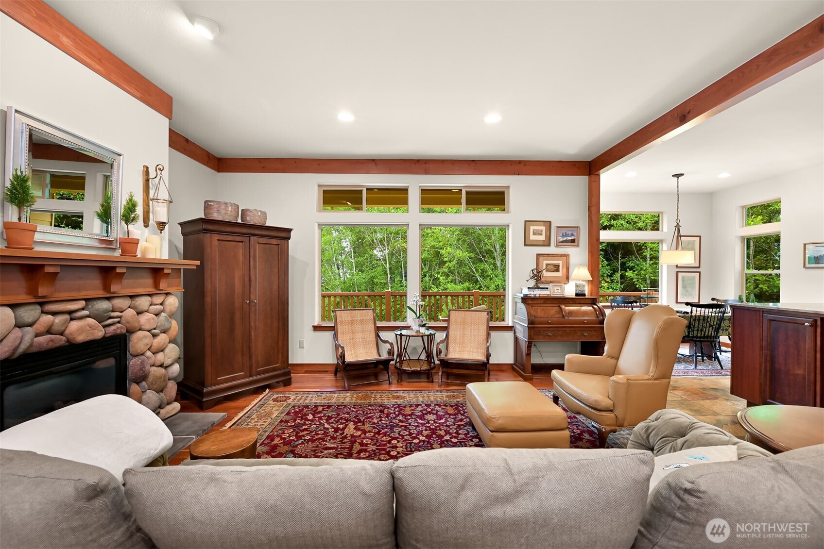 1910 40th Street Bellingham, WA 98229 - Photo 6 of 40 a living room with furniture and a fireplace