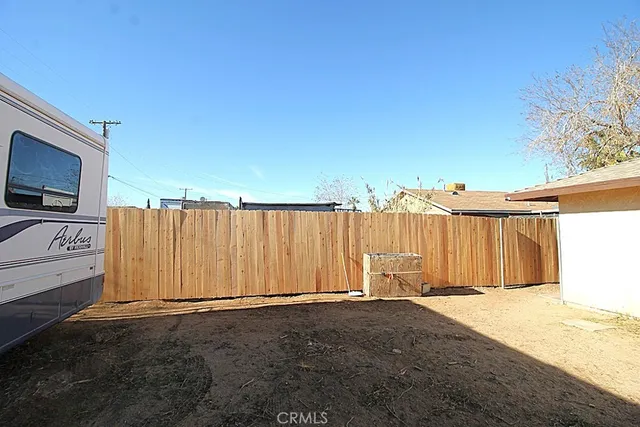 a view of a wooden door