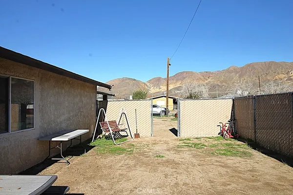 a view of wooden door