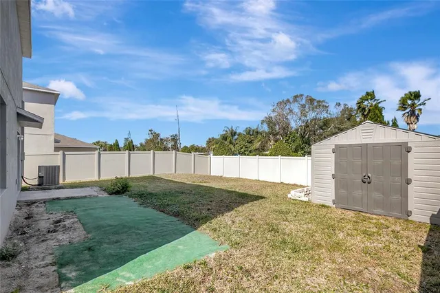 a backyard of a house