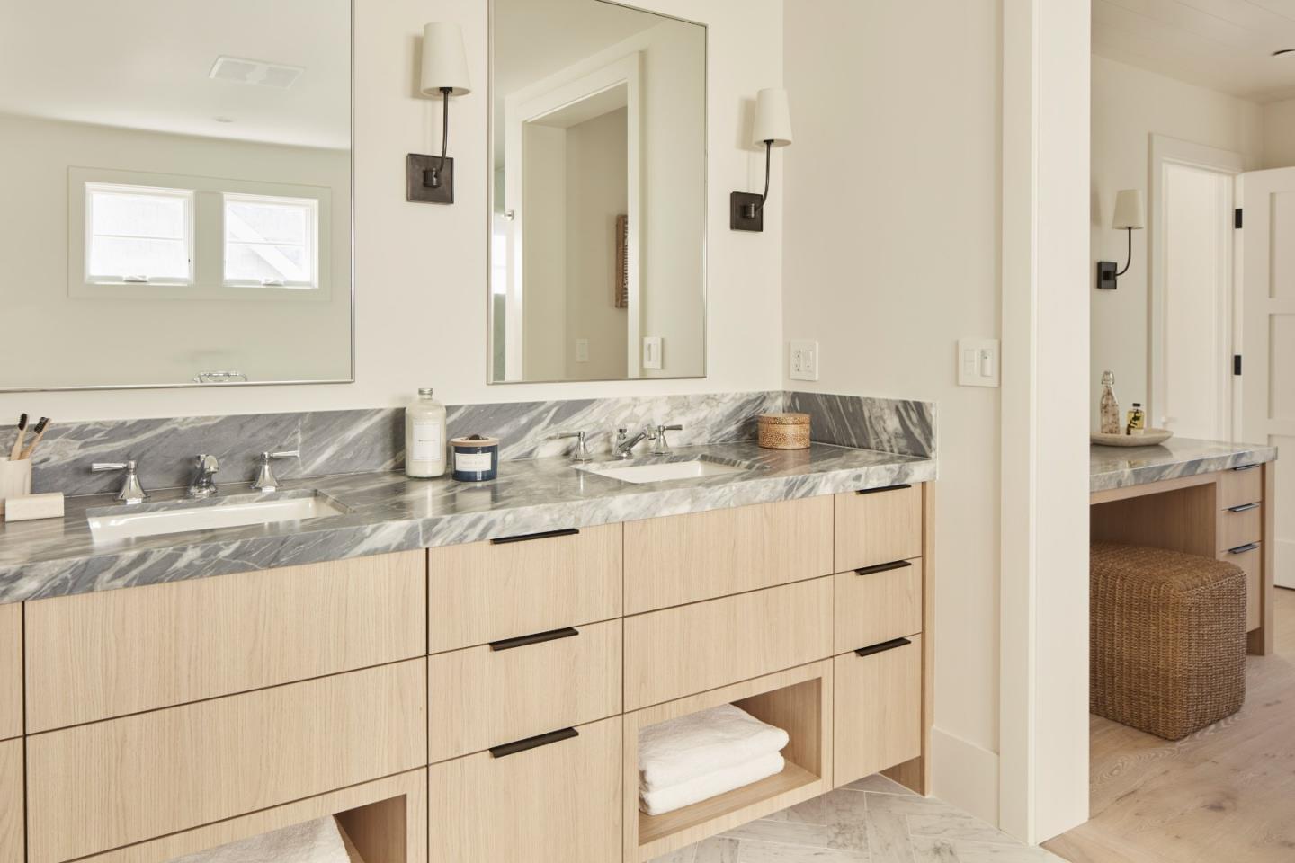 2113 Cully Place San Jose, CA 95124 - Photo 25 of 41 a bathroom with a granite countertop sink and a mirror