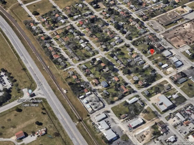 an aerial view of a city