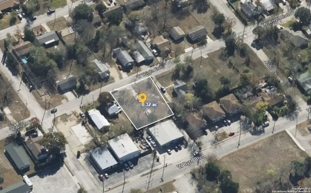 an aerial view of a city