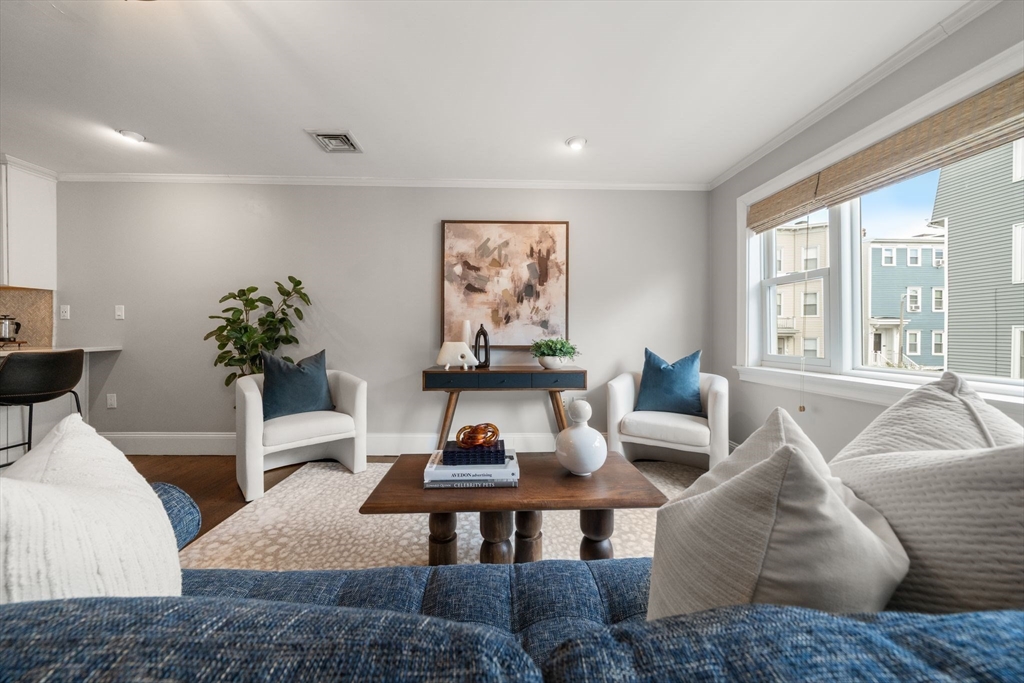 3 Glover Court, Unit 2 Boston, MA 02127 - Photo 6 of 27 a living room with furniture flowerpot and window