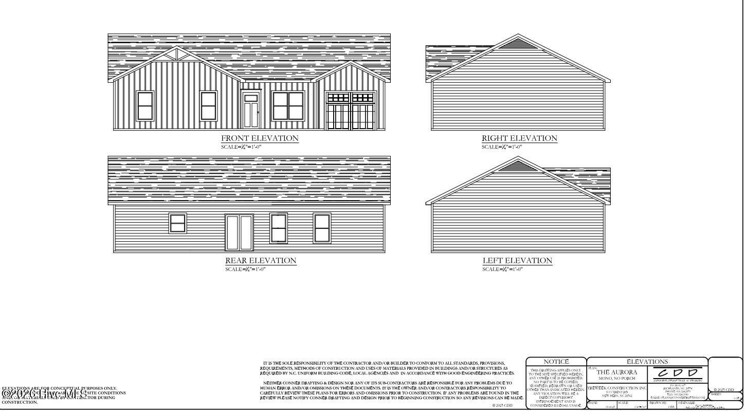 107 North Queens Street Hubert, NC 28539 - Photo 2 of 3 MH Aurora Access Elevation