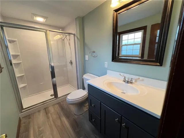 an empty room with a natural light