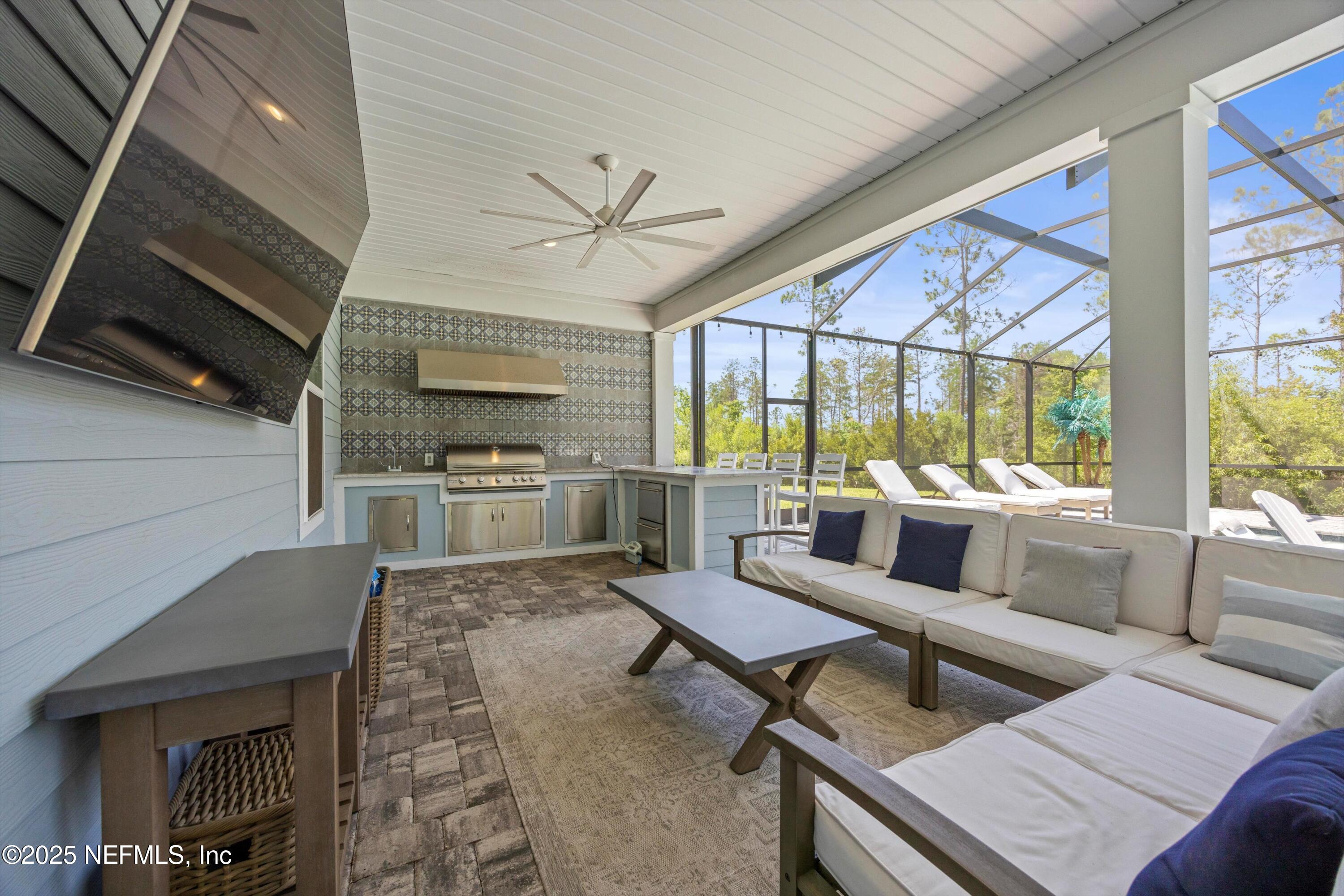 86 Sunset Ridge Court St. Johns, FL 32259 - Photo 60 of 66 a living room with furniture and a floor to ceiling window