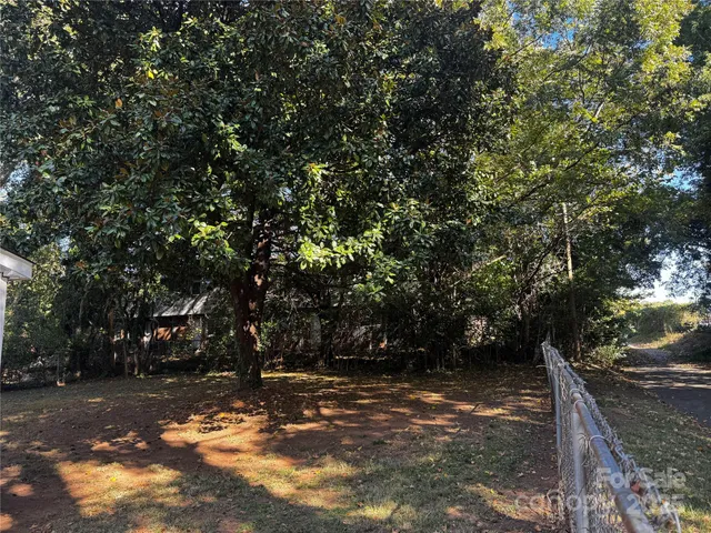 a view of backyard with green space
