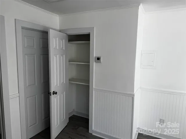 a view of bathroom with closet
