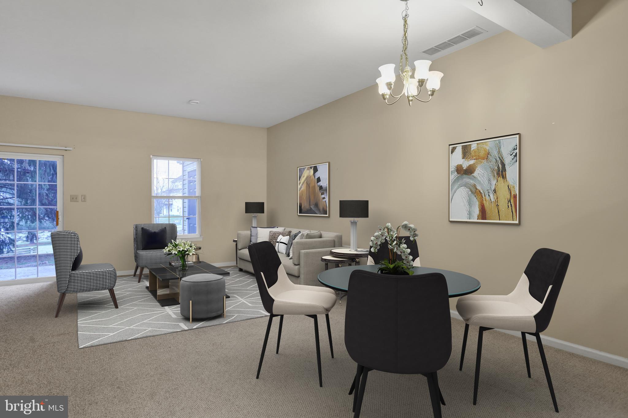 27 Charlemont Court Reading, PA 19607 - Photo 6 of 27 Virtual Staging- Living Room-Dining Area