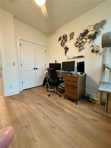 a view of workspace with furniture