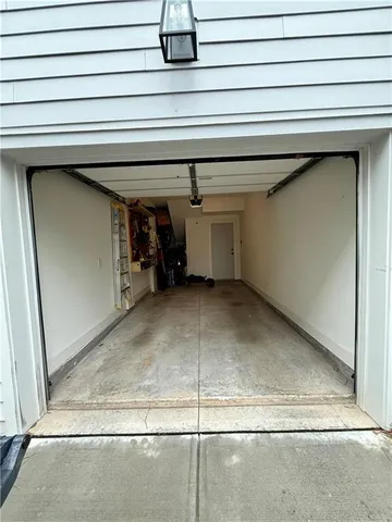 a view of a garage
