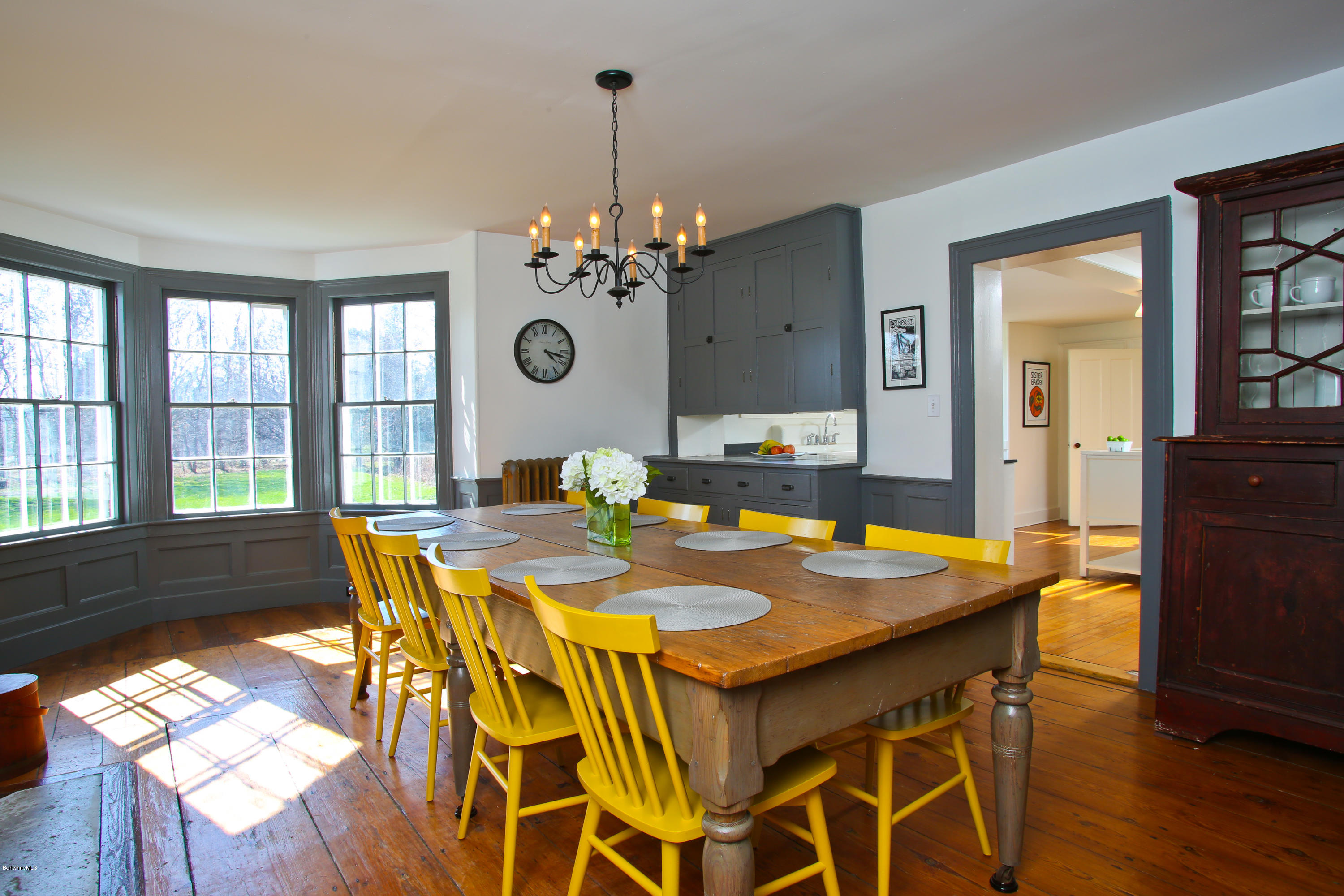 4105 Hancock Road Hancock, MA 01237 - Photo 12 of 57 a view of a dining room with furniture window and wooden floor
