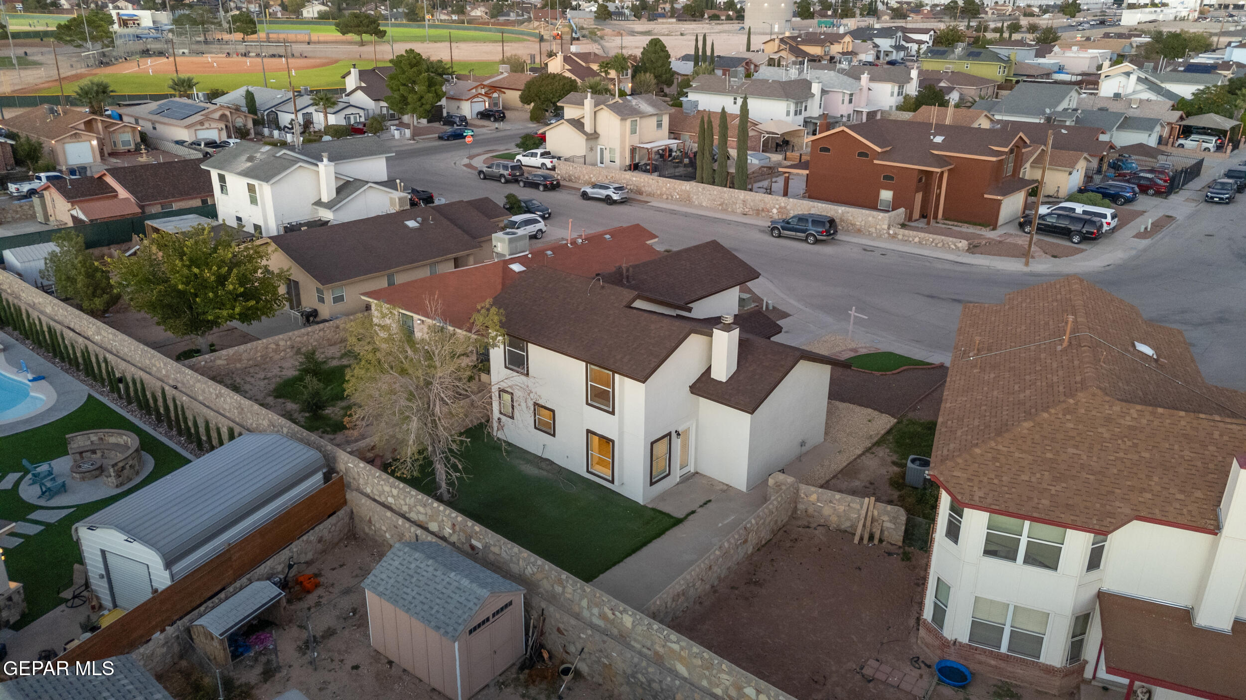 1729 St Mark Avenue El Paso, TX 79936 - Photo 30 of 31 an aerial view of a house with a lake view
