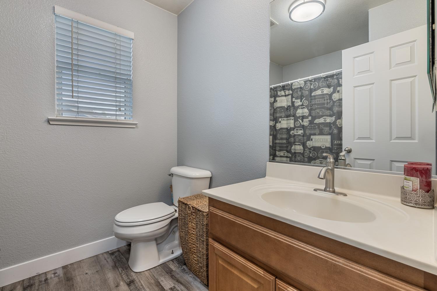 818 Travaille Way Ripon, CA 95366 - Photo 38 of 52 a bathroom with a sink a toilet and a mirror